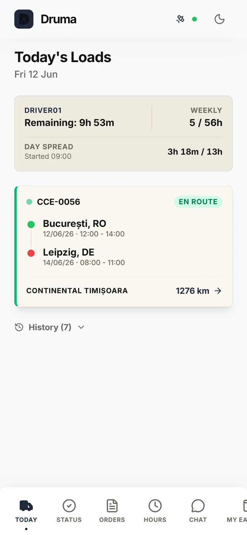 Druma driver PWA