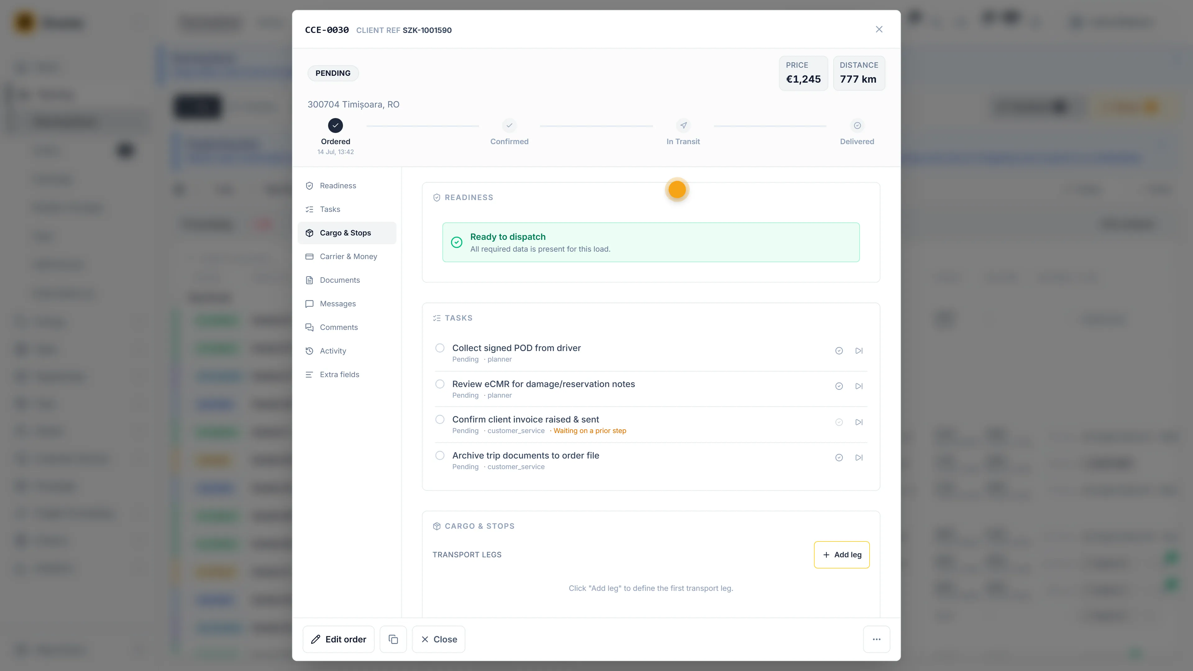 Compliance & e-Transport screenshot